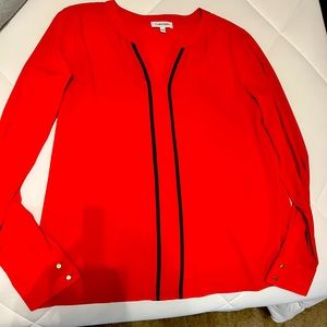 Beautiful red silk Calvin Klein blouse